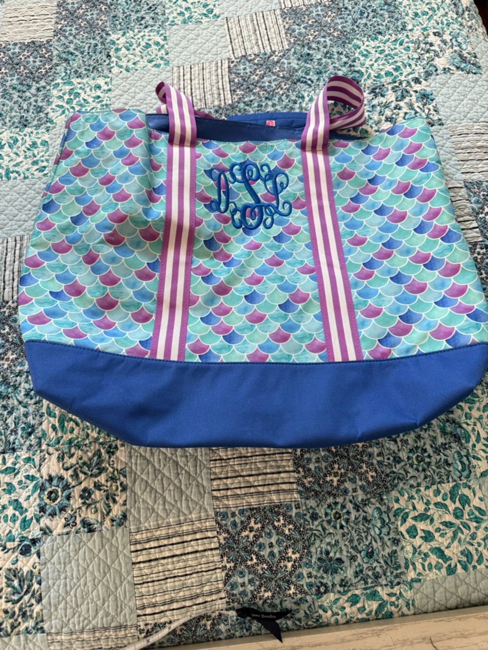 Marleylilly Blue Lined Tote Bag